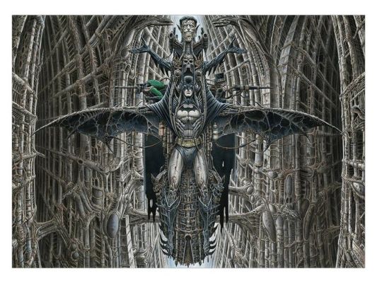 Comolo, Giorgio - 1 Original drawing - Batman after Giger (2017) - The dark side of the Dark Knight - Illustrazione originale + Preliminare a matita | Catawiki