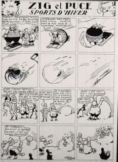 Saint Ogan, Alain | ZIG ET PUCE Gag en une planche titré Â«Zig et Puce aux | Cornette de St Cyr