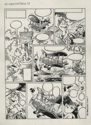 Marten Toonder Studio’s (Matena, Dick) - Tom Poes & Heer Bommel - Tom Poes en het Komeetgas - 1 Page d’origine - 1999 | Catawiki