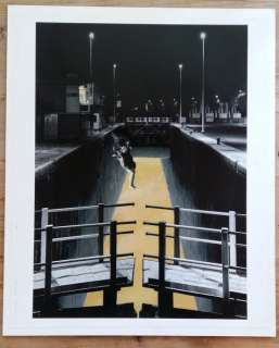 Schuiten, François / Plissart Marie-Françoise | Semi-glossy photo paper with paint on cardboard by Schuiten  - â€œDe BrÃ¼sel Ã  Bruxellesâ€: â€œl’écluseâ€ (the lock). | Catawiki