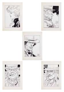 Giraud | Blueberry, ensemble de 5 illustrations aux… | Millon