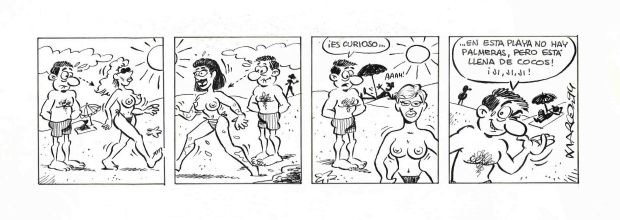 Joan C. Marco | Original strip: On the beach – Marco | Origin Of Comics