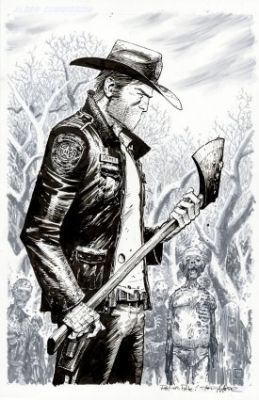 Moore, Tony - WALKING DEAD - RICK GRIMES Illustration | ComicConnect