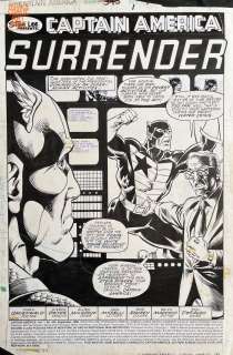 Al Milgrom Kieron Dwyer - Captain America #345 Pg 1 Splash (Marvel, 1988)