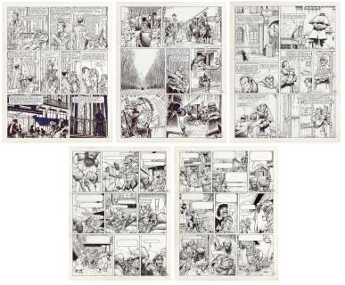 Clair (Guy) | Sherlock Holmes, ensemble de 5 planches n°15,… | Millon