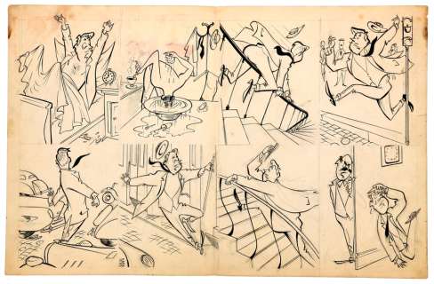 Sempé | Planche en 8 cases à l’encre de Chine et à la… | Millon