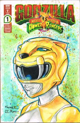 Freddie E. Williams II | Yellow RangerWatercolor SketchLimited Ed. Godzilla vs Power RangersBlank | Freddie E. Williams II