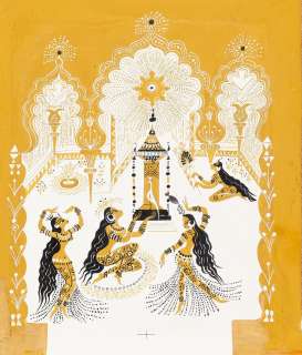 Julitta Karwowska-Wnuczak (1935) | Julitta Karwowska-Wnuczak | "Opowieści staroindyjskie", projekt ilustracji, 1965 | Desa Unicum