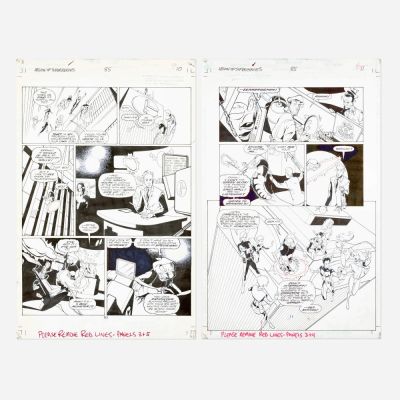 Lot 238 - Lee Moder and Ron Boyd, Legion of Super-Heroes #85 Story Pages 10 and 11 Original Art (DC Comics, 1996) | Landry Pop Auctions