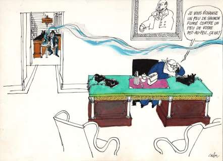 Cabu | Je vous échange un peu de saumon fumé contre un… | Millon