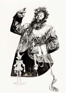 Toppi Sergio - "Pinocchio e Mangiafuoco", 1986 | Urania Casa d’Aste