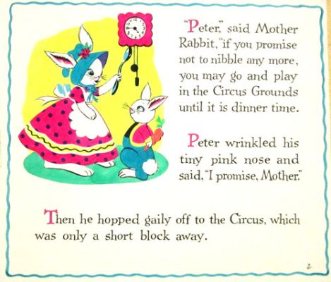 1972 PETER RABBIT CIRCUS DOLLIE TINGLE ORIGINAL drawing art BOOK PAINTING clock | eBay US (Buy It Now)
