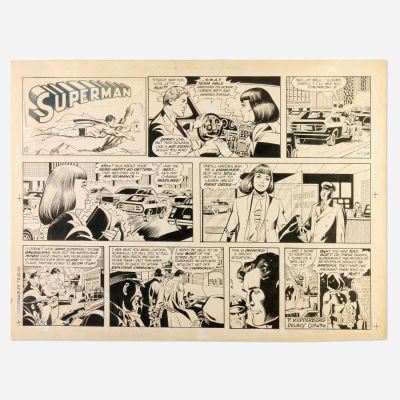 Jose Delbo and Vince Colletta, Superman Sunday Strip 8-9-1982 Original Art (DC Comics/Tribune Company Syndicate, Inc.,… | Landry Pop Auctions
