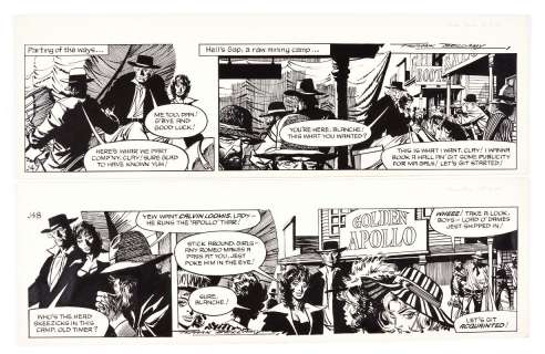 Garth: Angels of Hells Gap two consecutive original artworks by Frank… | Comic Book Auctions ltd