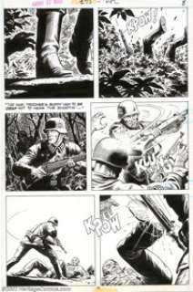 Russ Heath - Original Art for Our Army at War #275, page 7 (DC, 1975). A moody, almost wordless page as Rock - | Heritage