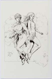 Gary Frank - Power Girl and Supergirl Illustration Original Art (2013). The Maids of Might together again! With - | Heritage