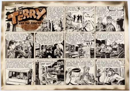 George Wunder Terry and the Pirates Sunday Comic Strip Original Art dated 8-17-47 (News Syndicate Co., 1947). - | Heritage