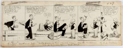 Bud Fisher Mutt and Jeff Daily Comic Strip Original Art dated 10-31-24 (H.C. Fisher, 1924). A very large - | Heritage