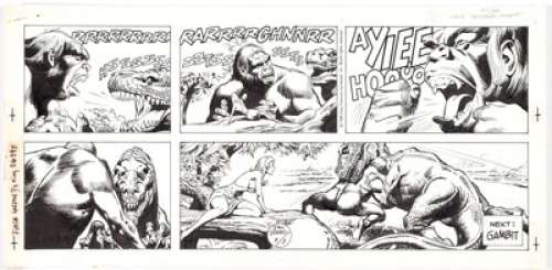 Dan Barry Flash Gordon Sunday Comic Strip Original Art dated 7-3-88 (King Features Syndicate, 1988). An obvious - | Heritage