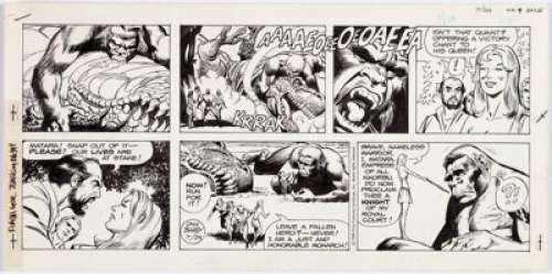 Dan Barry Flash Gordon Sunday Comic Strip Original Art dated 7-24-88 (King Features Syndicate, 1988). The King - | Heritage
