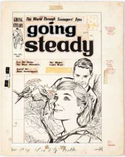 Joe Simon Going Steady V3#3 Cover Original  Art (Prize Comics, 1960).... | Heritage