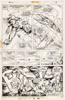Arvell Jones, Keith Pollard, and Jim Mooney Iron Man #73 Page 10 Original Art (Marvel, 1975). Tony Stark barely - | Heritage