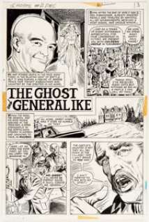John Calnan Ghosts #21 Complete 3-Page Story Original Art (DC Comics, 1973). A treat for fans of Presidential - | Heritage