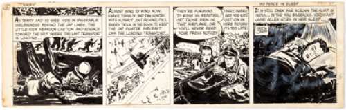 Milton Caniff Terry and the Pirates Daily Comic Strip Original Art dated 3-24-45 (Chicago Tribune, 1945). World - | Heritage