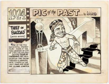 Al Kilgore Screen Facts "Pic of the Past" Douglas Fairbanks, Sr. Illustration Original Art (Alan G. Barbour, c. 19... | Heritage