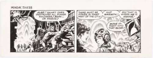 Rick Hoberg and Alfredo Alcala Star Wars Daily Comic Strip Original Art dated 7-28-80 (Los Angeles Times Syndicate... | Heritage