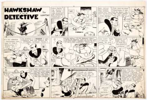 Rudolph Dirks and Gus Mager (as Watso) The Captain and the Kids Sunday and Hawkshaw the Detective Comp... | Heritage