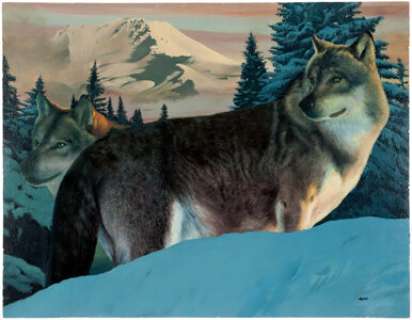 Ron Lesser Picking up the Scent Painting Original Art (undated).... | Heritage