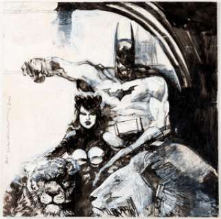 Bill Sienkiewicz - Batman and Catwoman Illustration Original Art (2006).... | Heritage