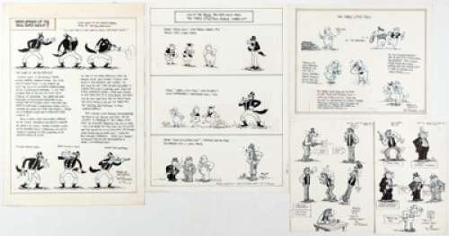 Ted Richards E.Z. Wolf and Three Little Pigs Model Sheets Original Art Group of 5 (1971). ... (Total: 5 Original Art) | Heritage