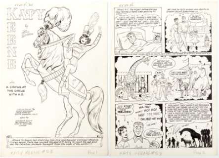  - Bill Woggon Katy Keene #53 Complete 6-Page Story "A Circus At The Circus With K.O." Original Art (Archie Comics, 1... (Total: 6 Original Art)