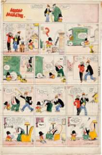 Frank Willard Moon Mullins Hand-Colored Sunday Comic Strip Original Art dated 3-30-24 (Chicago Tribune Syndicate, ... | Heritage
