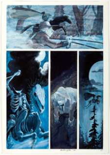 Bo Hampton The Legend of Sleepy Hollow Painted Panel Pages Original Art Group of 15 (Tundra, 1992).... (Total: 15 Original Art) | Heritage