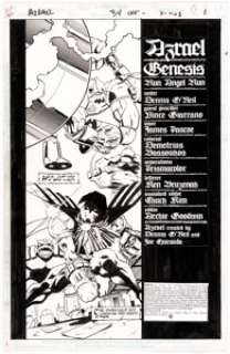  - Vince Giarrano and James Pascoe Azrael Agent of the Bat: Genesis #34 Splash Page 1 Original Art (DC Comics, 1997)....