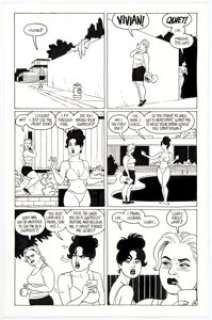 Jaime Hernandez Love and Rockets V2#3 Story Page 6 Maggie and Frogmouth Original Art (Fantagraphics, 2... | Heritage