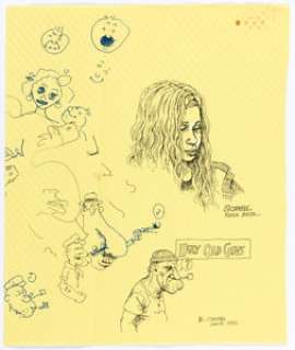 Robert Crumb and Another Artist - Placemat Sketch Original Art (1992).... | Heritage