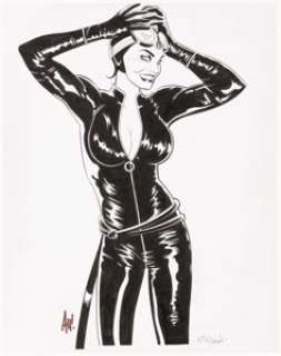 Adam Hughes and Mark McKenna - Catwoman Illustration Original Art (undated). ... | Heritage