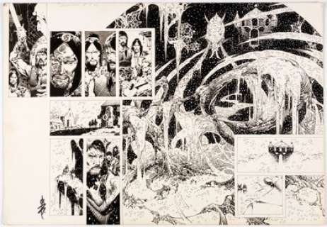 Alex Nino Creepy #112 "The Last Sorcerer" Double-Width Splash Original Art (Warren Publ., 1979).... | Heritage