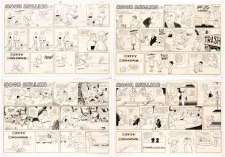 Ferd Johnson Moon Mullins Sunday Comic Strip Original Art Group of 30 (News Syndicate Co., 1960s-70s). A wonderful -