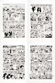 Peter Bagge Sweatshop #5 Story Pages 11-14 Original Art Group of 4 (DC Comics, 2003). Bagge’s most ambitious - | Heritage