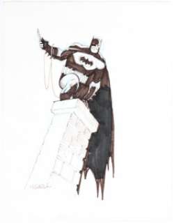 Mike Mignola - Batman Specialty Illustration Original Art (undated). Before creating Hellboy, Mike Mignola - | Heritage