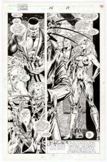 Steven Butler and Jimmy Palmiotti Silver Sable and the Wild Pack #14 Story Page 17 Original Art (Marvel, 1993). -