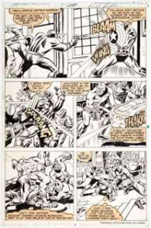 Rich Buckler and Don Perlin Captain America #243 Story Page 3 Original Art (Marvel, 1980). A gang of bankrobbers - | Heritage