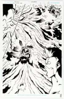 Brent Peeples and Matt Santorelli New Super-Man and the Justice League of China #23 Splash Page 10 Original Art -