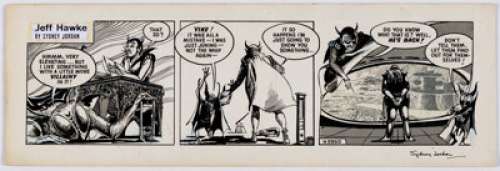 Sydney Jordan - Jeff Hawke #H2950 Daily Comic Strip Original Art (Express Newspapers, 1963).