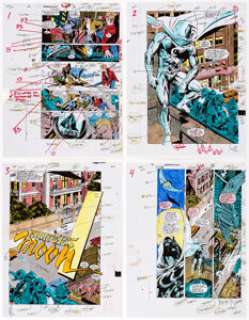 Mark Chiarello - Marc Spector: Moon Knight #2 Complete Story Color Guides Group of 22 (Marvel, 1989).... (Total: 22 Items)